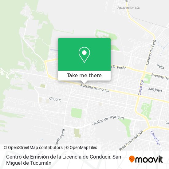 Centro de Emisión de la Licencia de Conducir map