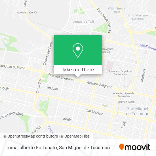 Tuma, alberto Fortunato map
