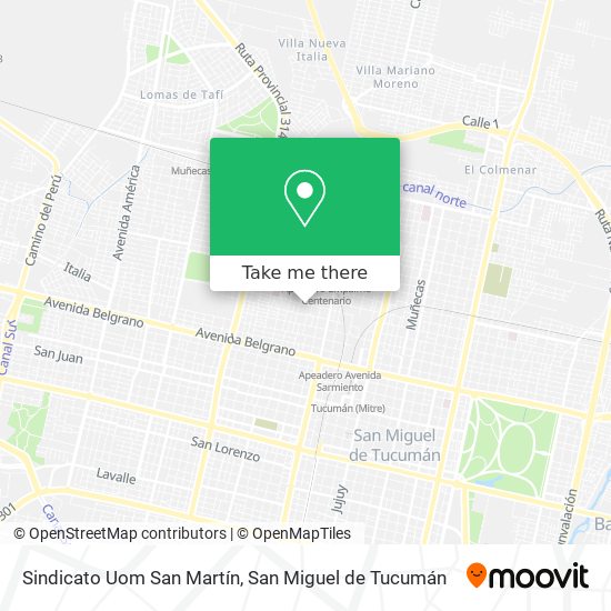 Mapa de Sindicato Uom San Martín