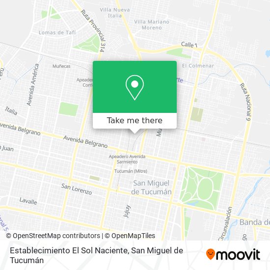 Mapa de Establecimiento El Sol Naciente