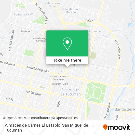 Mapa de Almacen de Carnes El Establo