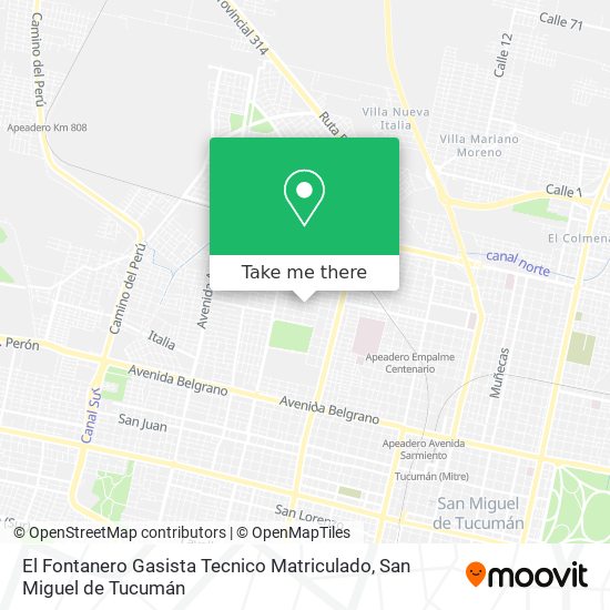 El Fontanero Gasista Tecnico Matriculado map