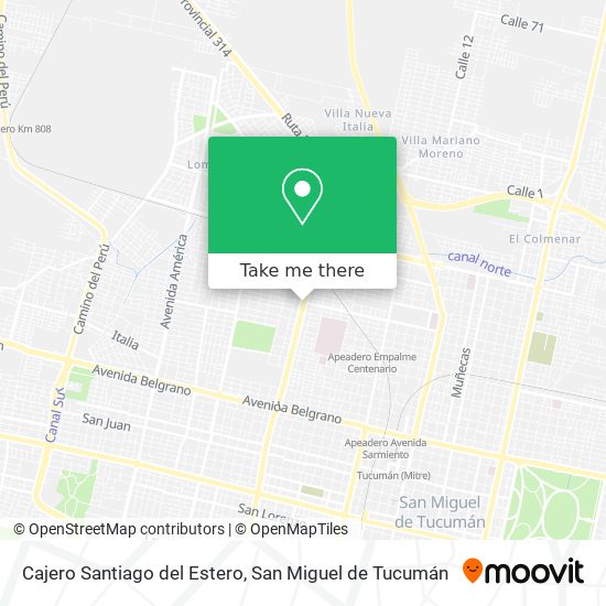 Cajero Santiago del Estero map
