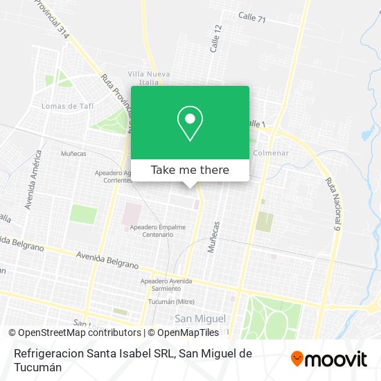 Refrigeracion Santa Isabel SRL map