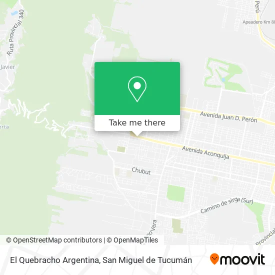 Mapa de El Quebracho Argentina