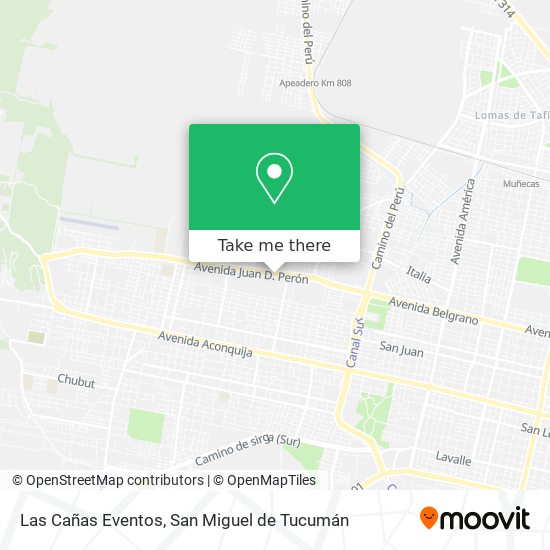 Mapa de Las Cañas Eventos