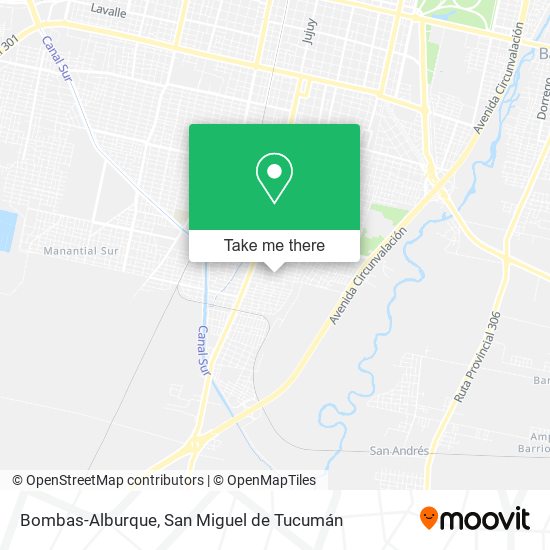 Bombas-Alburque map