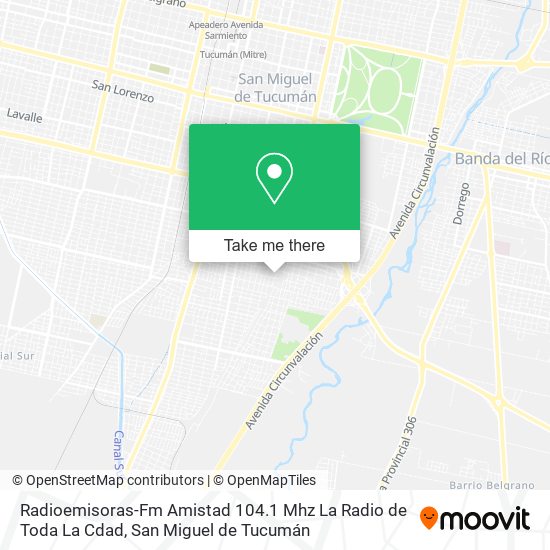 Radioemisoras-Fm Amistad 104.1 Mhz La Radio de Toda La Cdad map