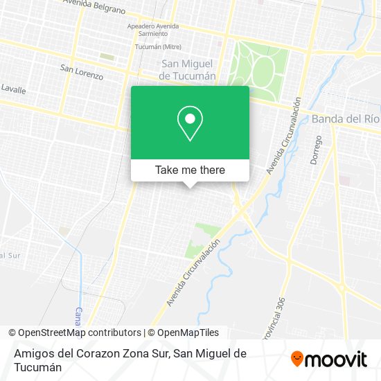 Amigos del Corazon Zona Sur map