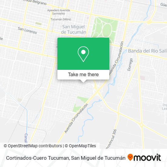 Cortinados-Cuero Tucuman map