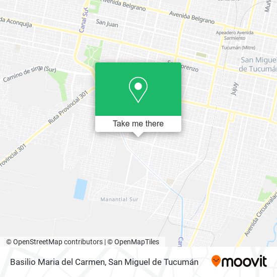 Basilio Maria del Carmen map