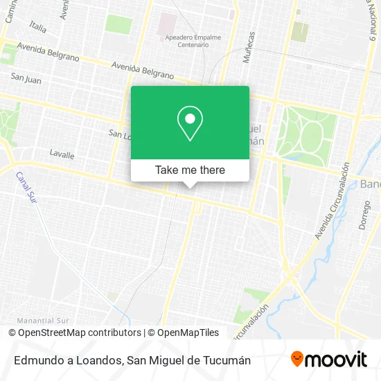 Mapa de Edmundo a Loandos