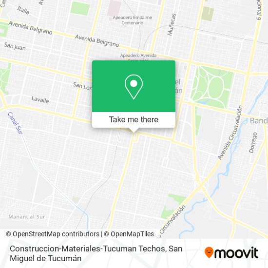 Construccion-Materiales-Tucuman Techos map