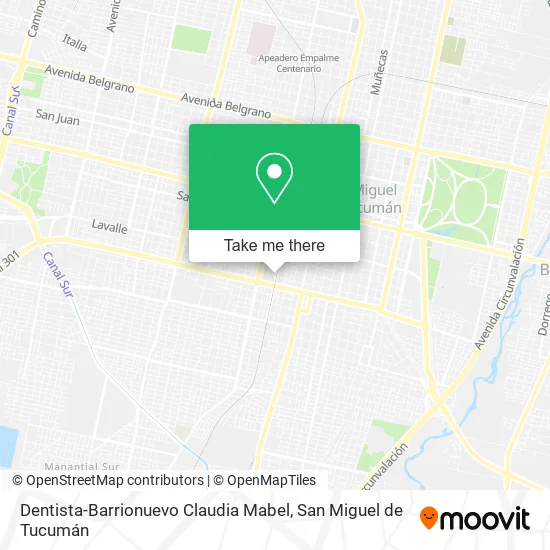Mapa de Dentista-Barrionuevo Claudia Mabel