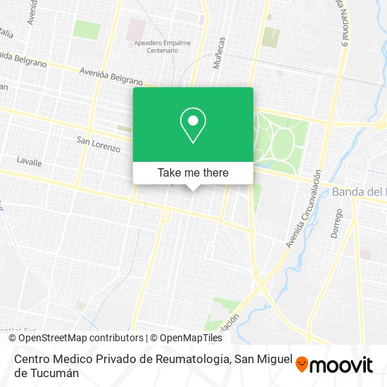 Mapa de Centro Medico Privado de Reumatologia