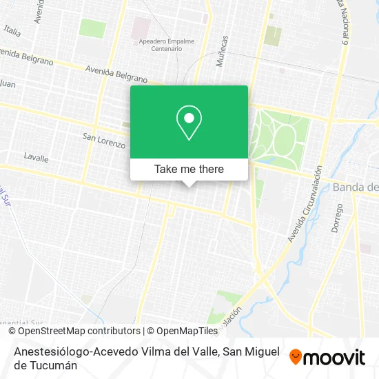 Mapa de Anestesiólogo-Acevedo Vilma del Valle
