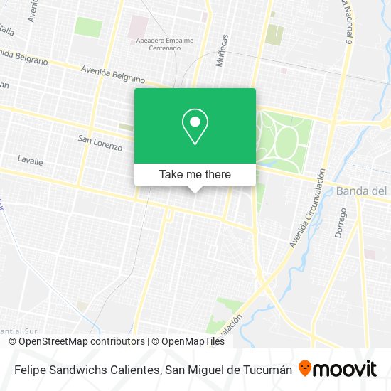 Mapa de Felipe Sandwichs Calientes