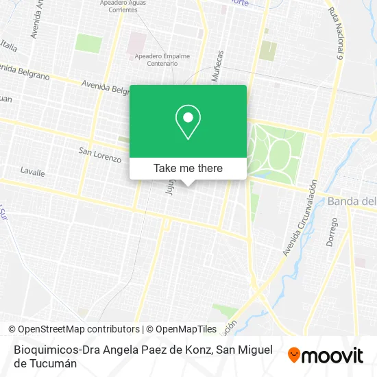 Bioquimicos-Dra Angela Paez de Konz map