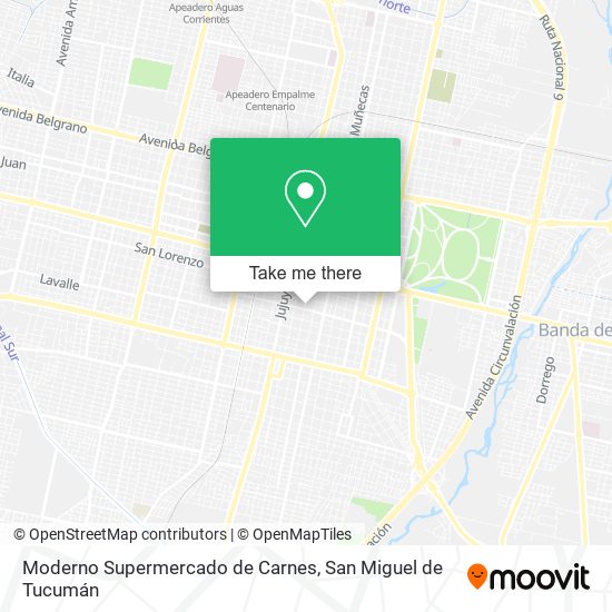 Moderno Supermercado de Carnes map