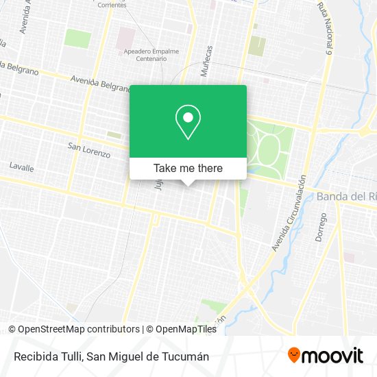 Recibida Tulli map