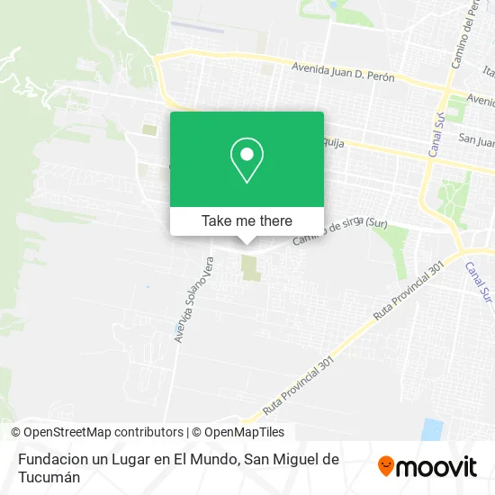 Mapa de Fundacion un Lugar en El Mundo