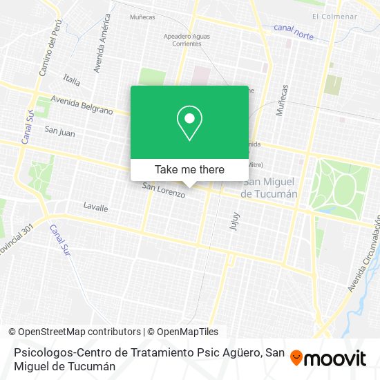 Mapa de Psicologos-Centro de Tratamiento Psic Agüero