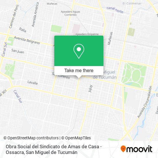 Obra Social del Sindicato de Amas de Casa - Ossacra map