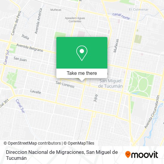 Direccion Nacional de Migraciones map