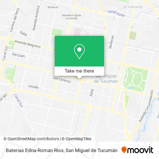 Baterias Edna-Roman Rios map