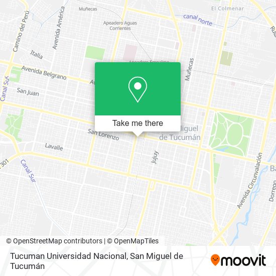 Mapa de Tucuman Universidad Nacional