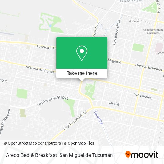 Areco Bed & Breakfast map