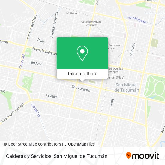 Calderas y Servicios map