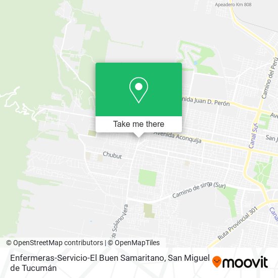 Enfermeras-Servicio-El Buen Samaritano map