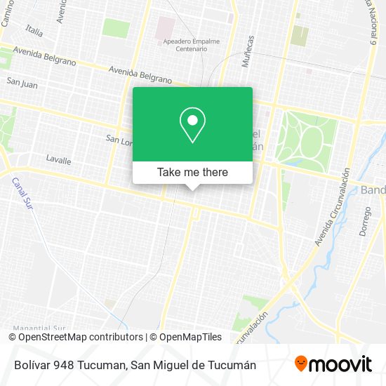 Bolívar 948 Tucuman map