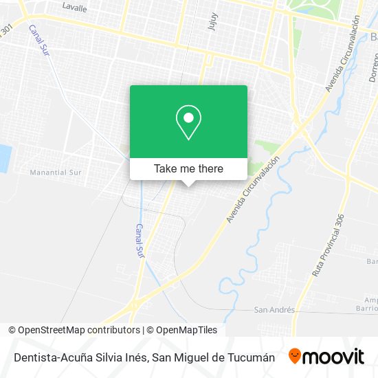 Dentista-Acuña Silvia Inés map