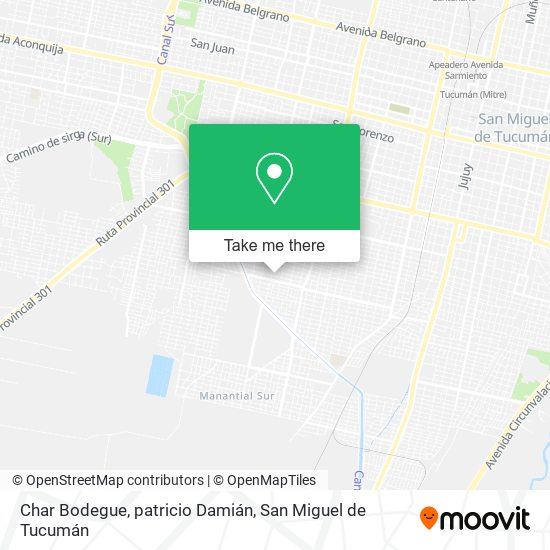 Mapa de Char Bodegue, patricio Damián