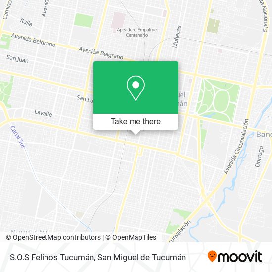 S.O.S Felinos Tucumán map