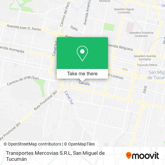 Transportes Mercovias S.R.L map