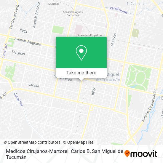Medicos Cirujanos-Martorell Carlos B map