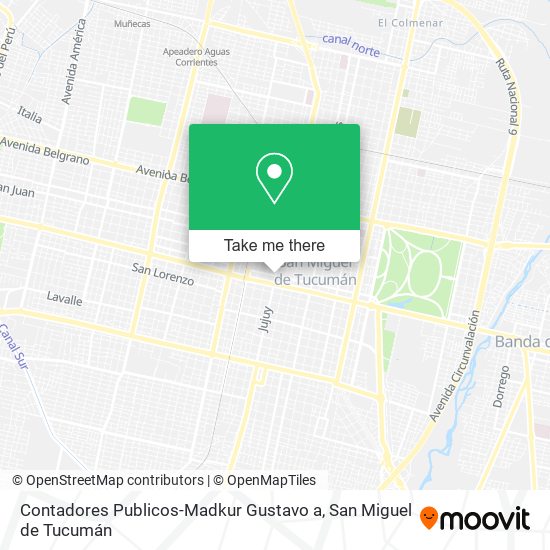Contadores Publicos-Madkur Gustavo a map