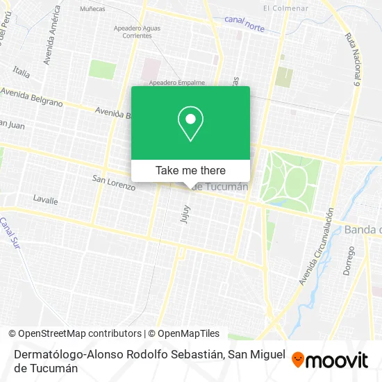 Mapa de Dermatólogo-Alonso Rodolfo Sebastián