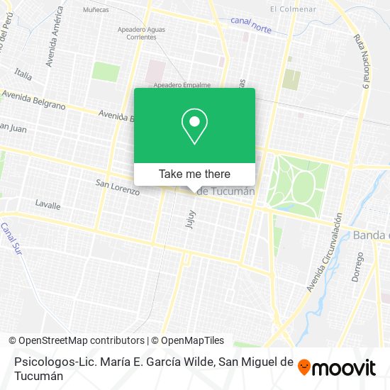 Psicologos-Lic. María E. García Wilde map