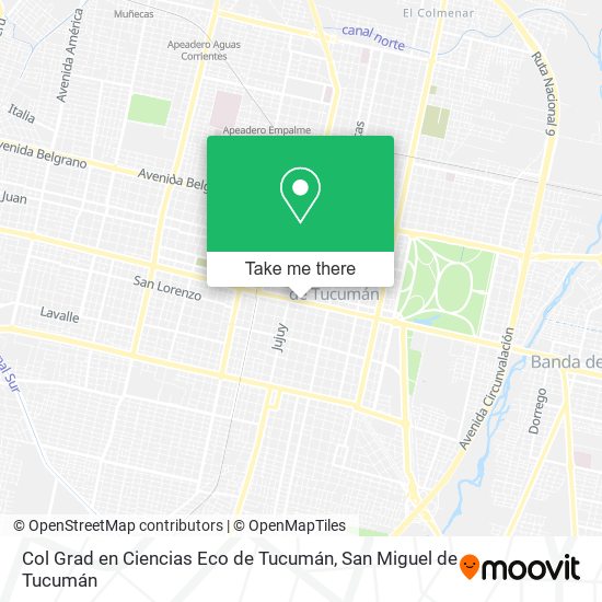 Col Grad en Ciencias Eco de Tucumán map