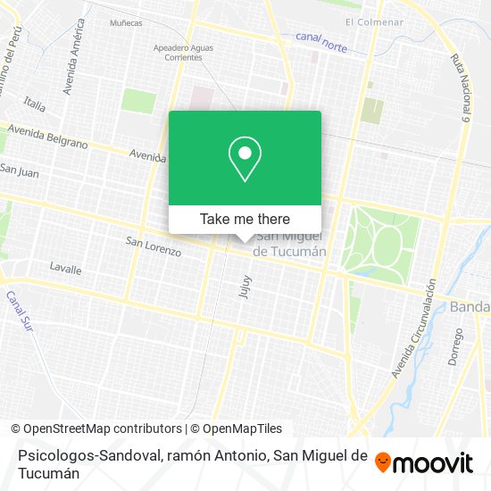 Psicologos-Sandoval, ramón Antonio map