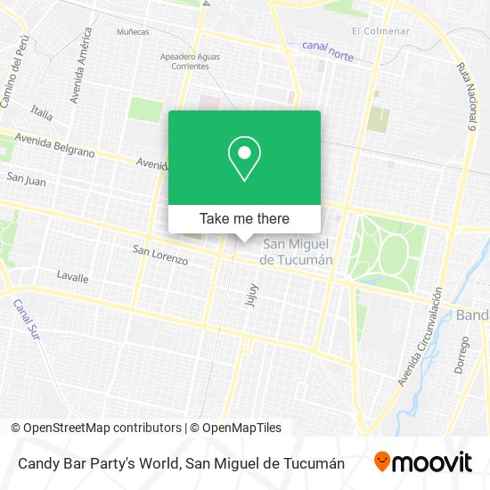 Candy Bar Party's World map
