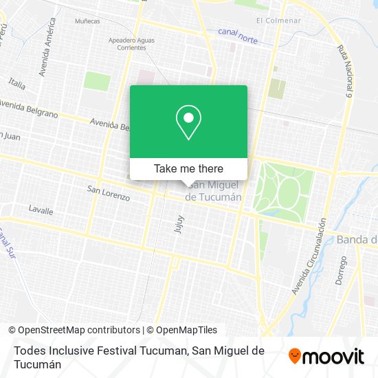 Todes Inclusive Festival Tucuman map