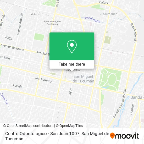 Mapa de Centro Odontológico - San Juan 1007