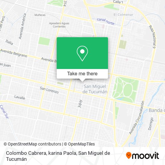 Colombo Cabrera, karina Paola map