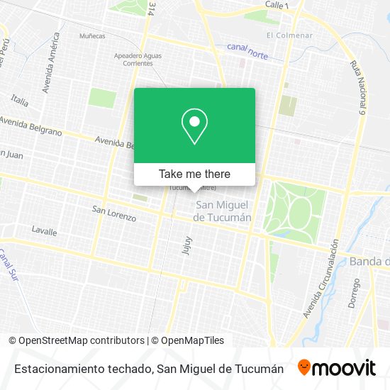 Mapa de Estacionamiento techado