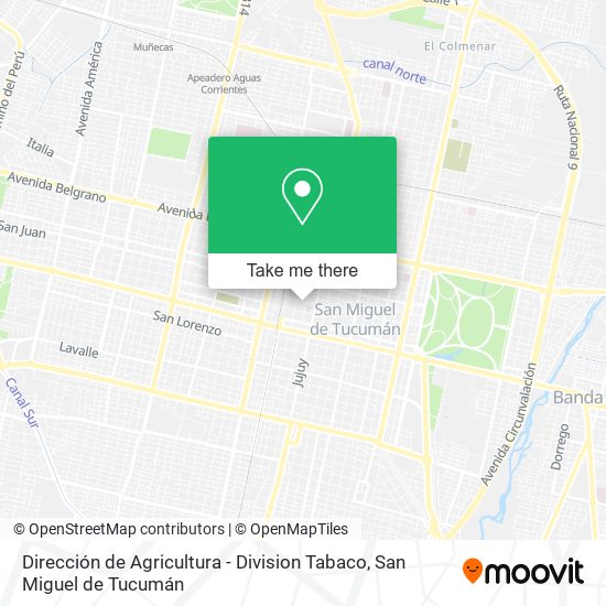 Dirección de Agricultura - Division Tabaco map